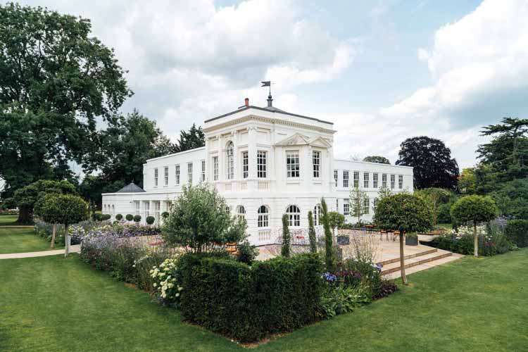 Monkey Island Hotel surrounded by garden designed by Bradley Burgess Design, Berkshire