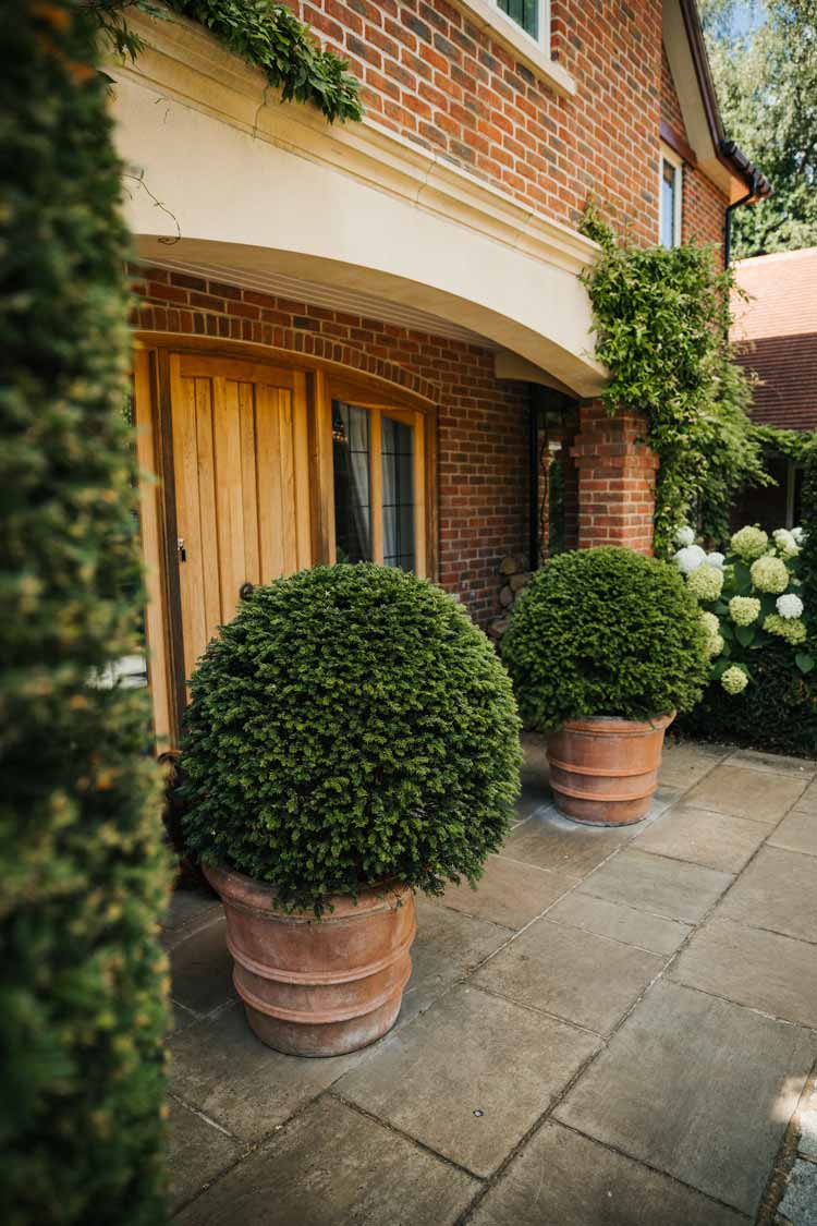 Residential Garden Design for front door at country home Berkshire, Bradley Burgess Design