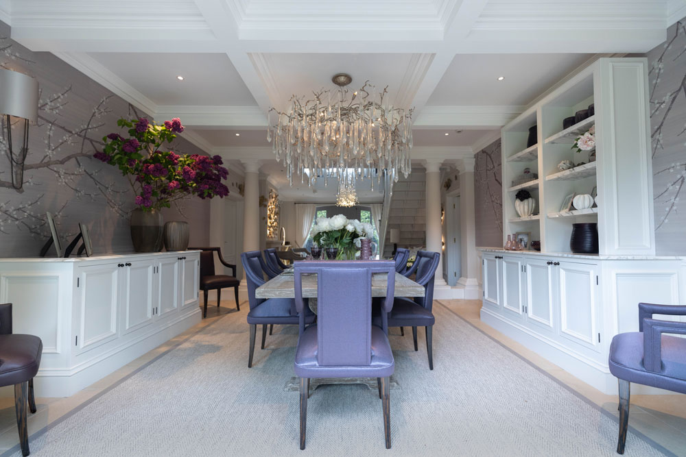 Hall Interior Design for Wentworth Estate home, Surrey