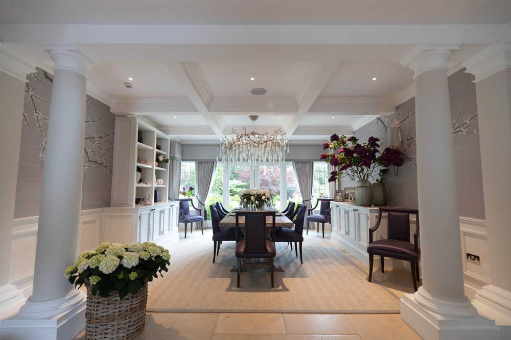 Hall Interior Design for Wentworth Estate home, Surrey