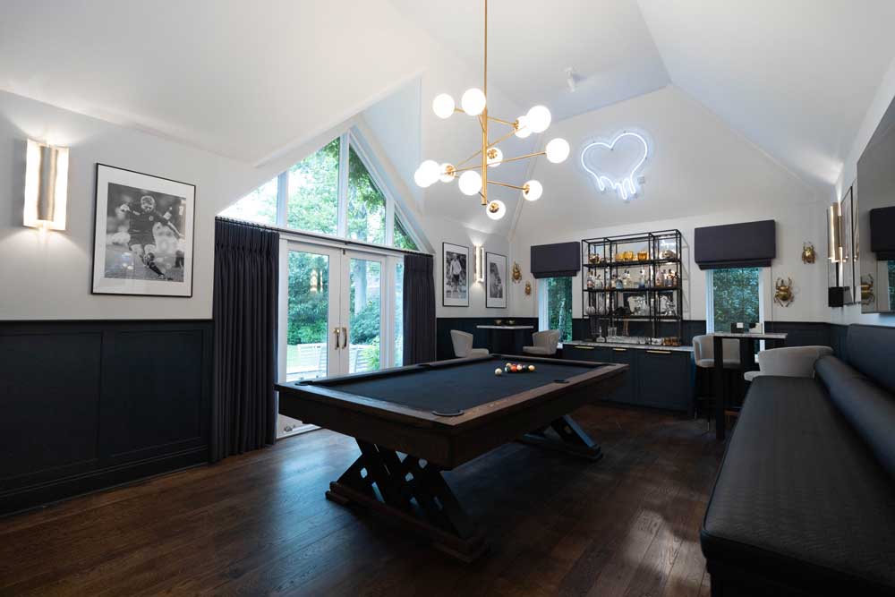 Games Room Interior Design for Wentworth Estate home, Surrey