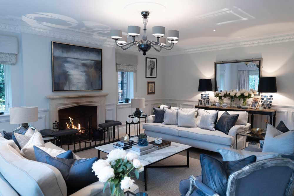 Hall Interior Design for Wentworth Estate home, Surrey