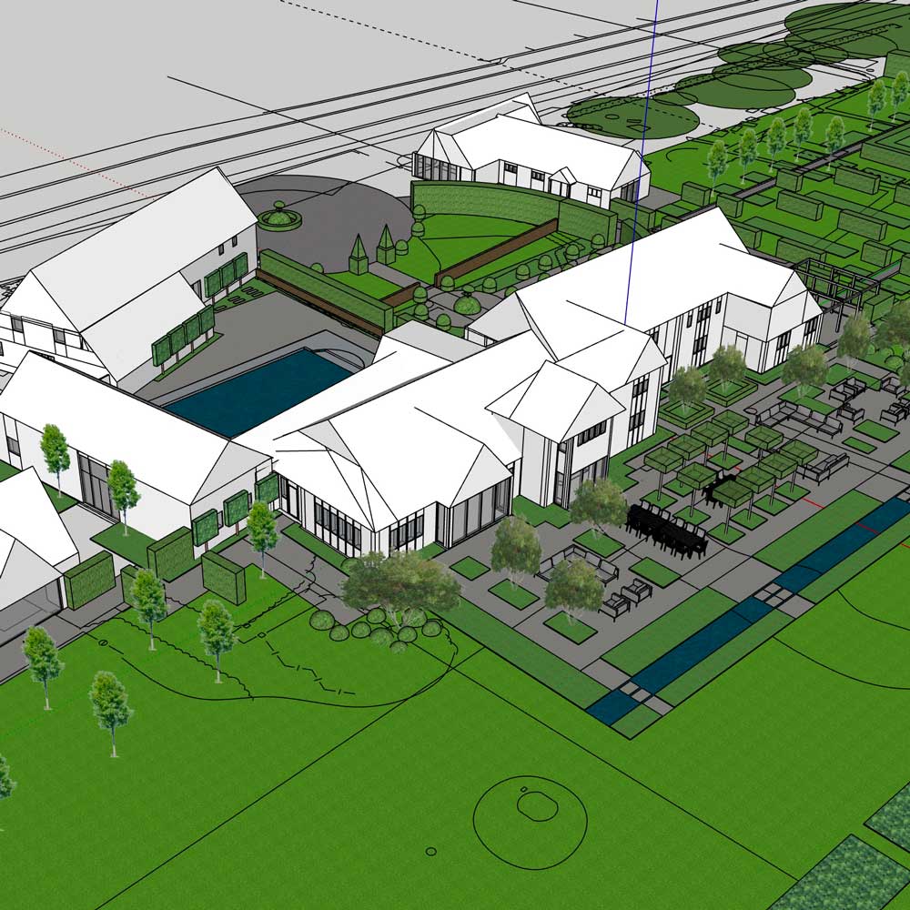 Bradley Burgess garden designer for Monkey Island Hotel